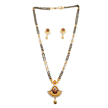 1 gram gold forming meenakari flower shape mangals...