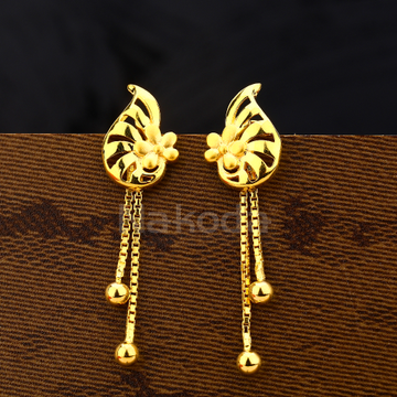 916 Gold Ladies Exclusive Plain Earring LPE313