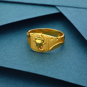 Buy quality 22K 916 Ganesh Designer Gold Ring For Mens in Ahmedabad