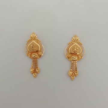 916 gold tikki work earrings by 