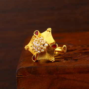 916 Gold CZ Antique Designer Ladies Ring LAR159