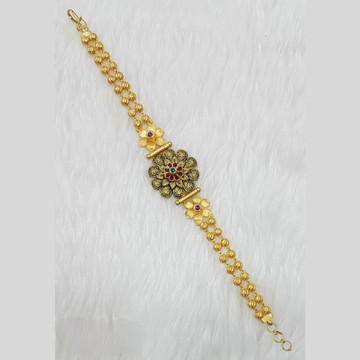 22k gold Antique flower design bracelet by 