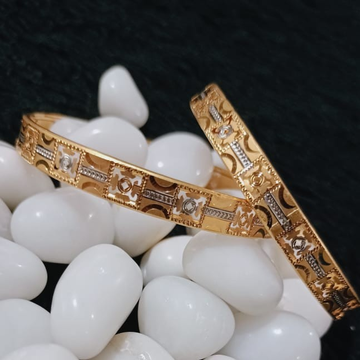22K Gold Attractive Copper Kadli Bangles by 