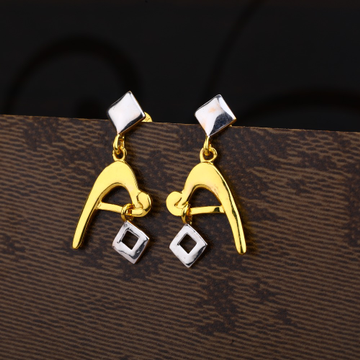 Ladies 22K Gold Casting Delicate Plain Earring -LP...