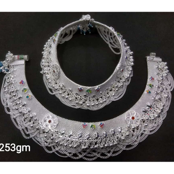 silver heavy traditional ladies anklets payal RH-A...
