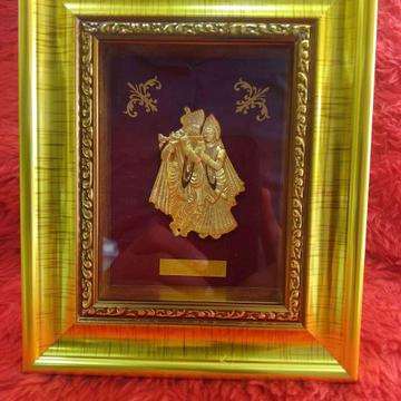 24KT Gold Leaf Radhe Krishana Frame by 