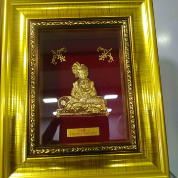 24KT Gold Leaf Swaminarayan Frame by 