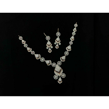 92.5 Sterling Silver Fancy Necklace Set Ms-3929 by 