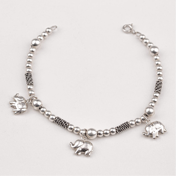 Designer Silver Elephant Bracelet