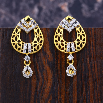 22CT Gold Cz Ladies Fancy Jhummar Earring LFE353