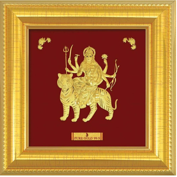 24 k gold godess durga photo frame rj-PGA23 by 