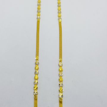 22k/916 yellow round  pearls gold chain by Suvidhi Ornaments