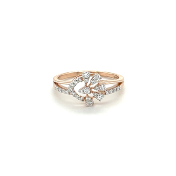 Diamond blüte ring in 14k rose gold and vvs ef qua...