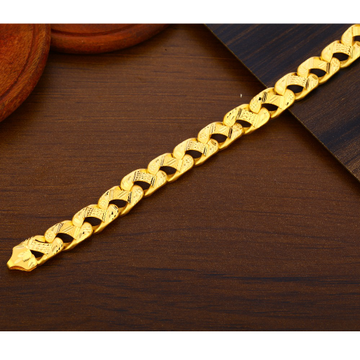 22CT Plain Hallmark  Fancy Gold Men's Bracelet MPB...