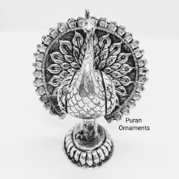 Pure silver peacock idol in high finishing antique...