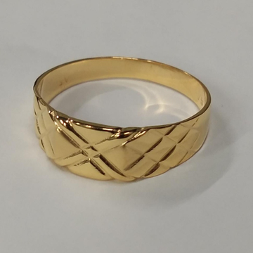Gold wedding gents ring by 