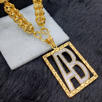 916 Gold Fancy Gent's Named Aricutting Pendant