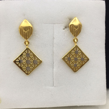 18k Yellow Gold Divine Design Earrings by 