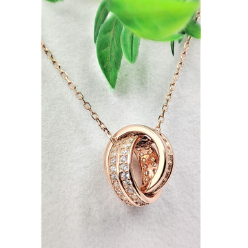 925 rose gold palted pendants chain