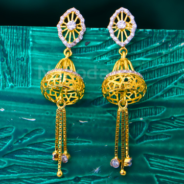 916 Gold Women's Gorgeous Hallmark Jhummar Earring...