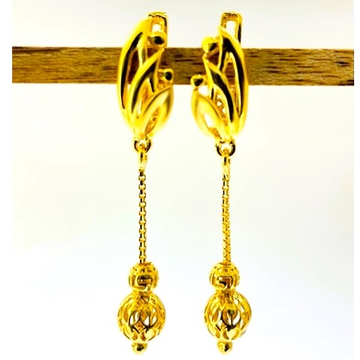 22k yellow gold ravishing plain earrings by 