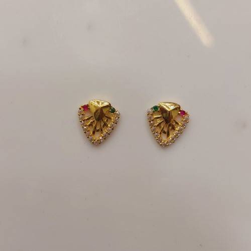 Gold Modern Casual Earring by D.M. Jewellers