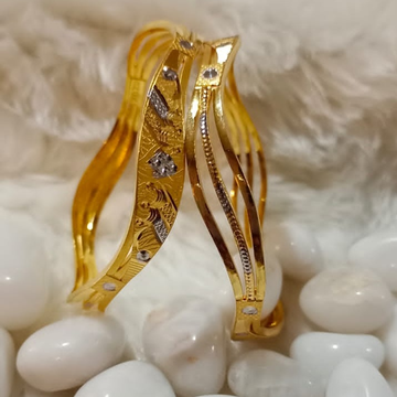 22KT Gold Classic Wedding Copper Kadli Bangle SGB1... by 