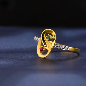 916 Gold Hallmark Designer Ladies Ring LR319