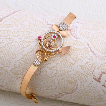 750 CZ Rose Gold Delicate Women's Kada  Bracelet R...