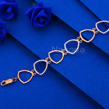 750 Rose Gold Women's Exclusive CZ  Bracelet RLB11...