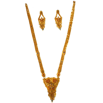 One gram gold forming necklace set mga - gfn0020