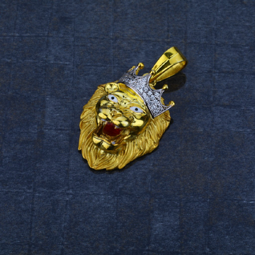 Men's 916 Heavy Lion Gold Pendant-MHP03