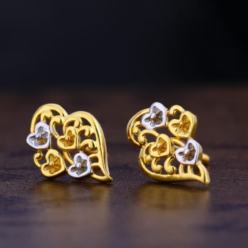 916 Gold Gorgeous Ladies Plain Earring LPE285