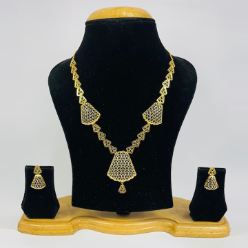 22k Gold Plain Elite Turkish Necklace Set by 