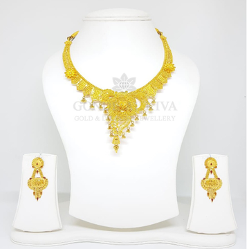 22kt gold necklace set gnh21 - gbl76 by 