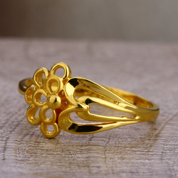 Manufacturer of 22ct gold hallmark stylish plain ring lpr449