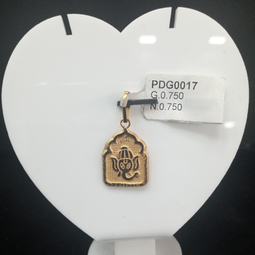ganpati pendant by Aaj Gold Palace