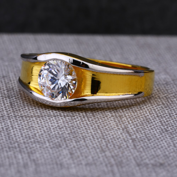 916 Gold Men's Designer Single Stone Ring MSR73