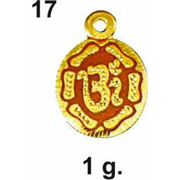 916 Gold Religious Om Pendant
