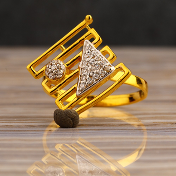22KT Gold Cz Women's Exclusive Hallmark Long Ring...