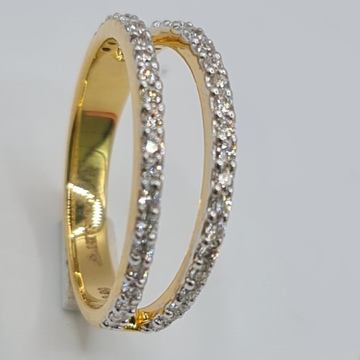 18 KT Hallmark Real  Diamond  Fancy  Ring by Sangam Jewellers