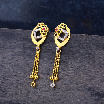 22KT  CZ Gold Designer Jhummar Earring LJE330