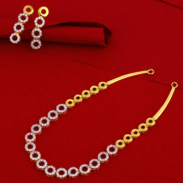 916 CZ Ladies' stylish Gold Necklace Set LN111