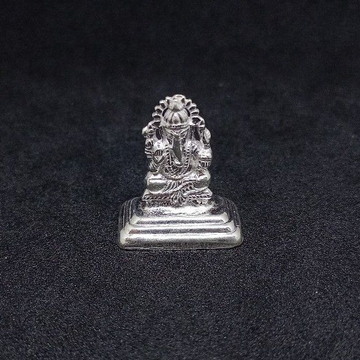 Silver casting ganpati murti Deluxe by Ghunghru Jewellers