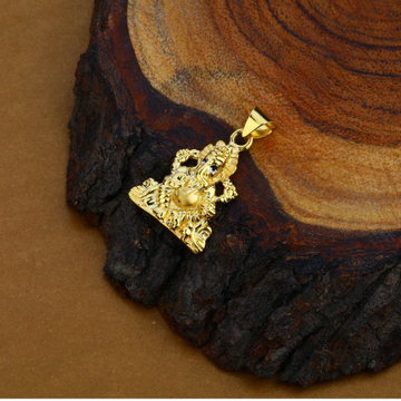God Ganpati Gold 18K Hollow Pendant-HLP25