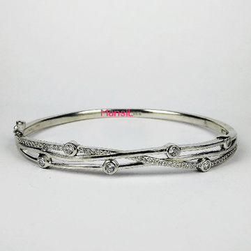 92.5 sterling silver cz stone Kada bracelet ML-77