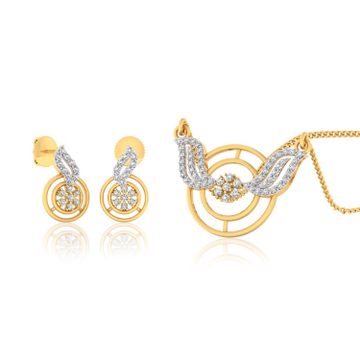 22k gold cz exclusive pendant set by 