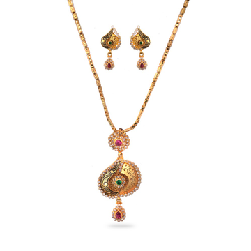 916 Gold Antique Design Pendant Set by 