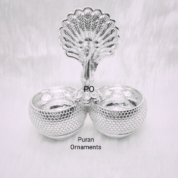 Fancy Pure Silver Chopra In Peacock Style
