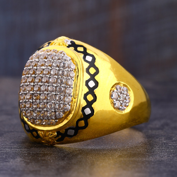 22KT CZ Gold Gorgeous Men's Ring MR815